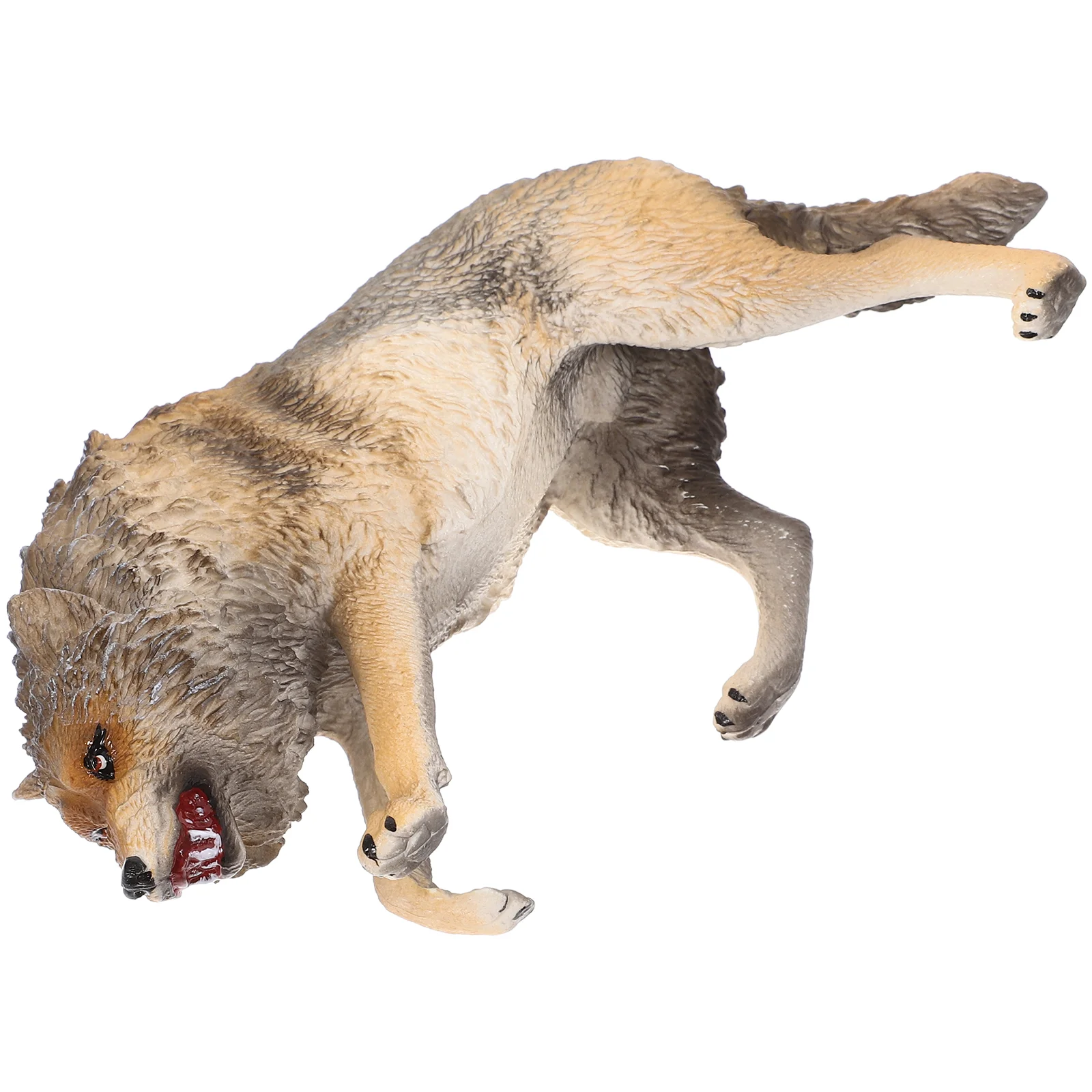 

North American Brown Wolf Model Decorative Statue Ornaments Cognitive Toys Kids Wildlife Animal Figurines Decoration