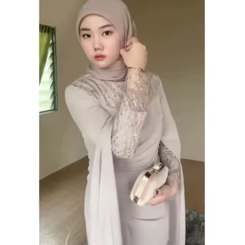 Women's Clothing Middle Eastern Evening Dress Sequined Patchwork Irregular Waist Design Sense Evening Dress High-end Fashionable