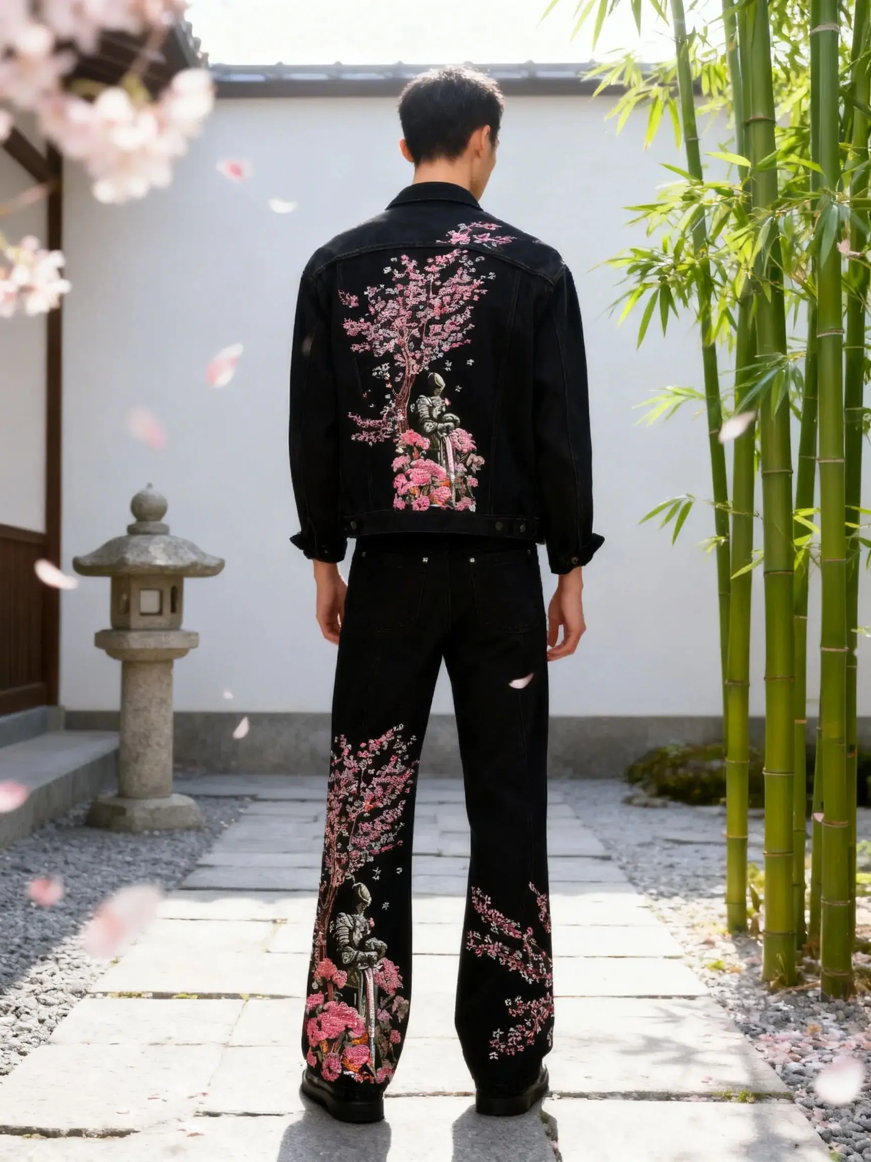 

Горячая распродажа: Мужские джинсы с вышивкой в стиле Y2K, широкие штанины, высокая талия, джинсовая ткань, быстрая доставка, модные джинсы с высокой талией.