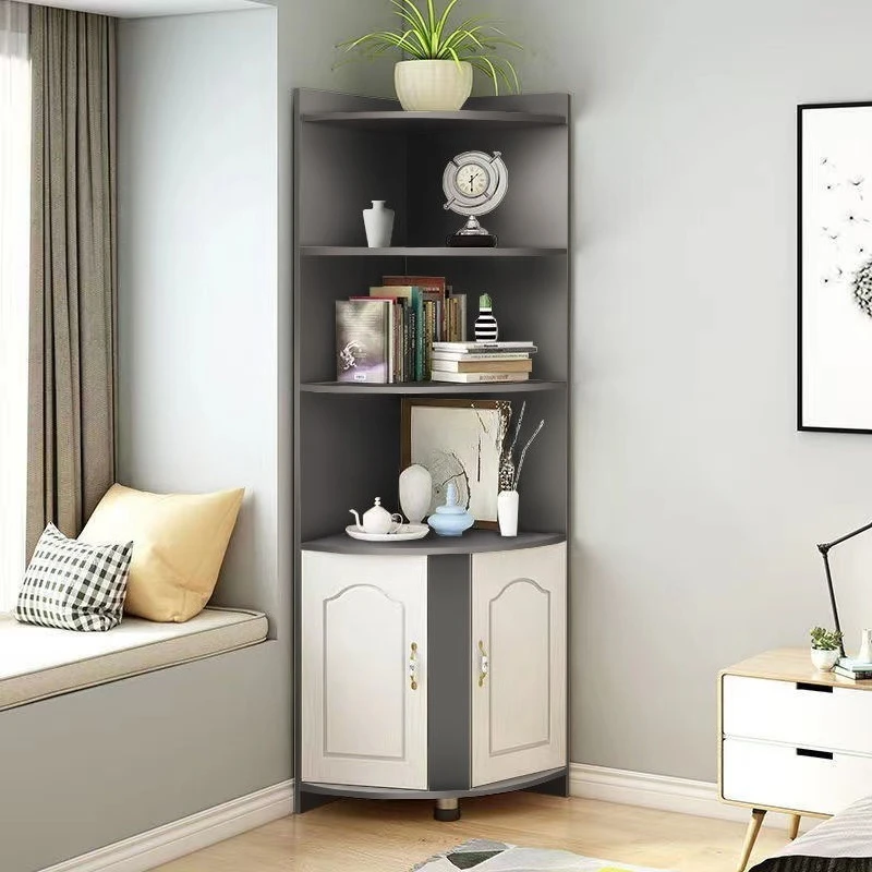 

Corner Cabinet Simple Modern Living Room Triangle Shelf Nordic Style Corner Locker Multifunctional Cabinet