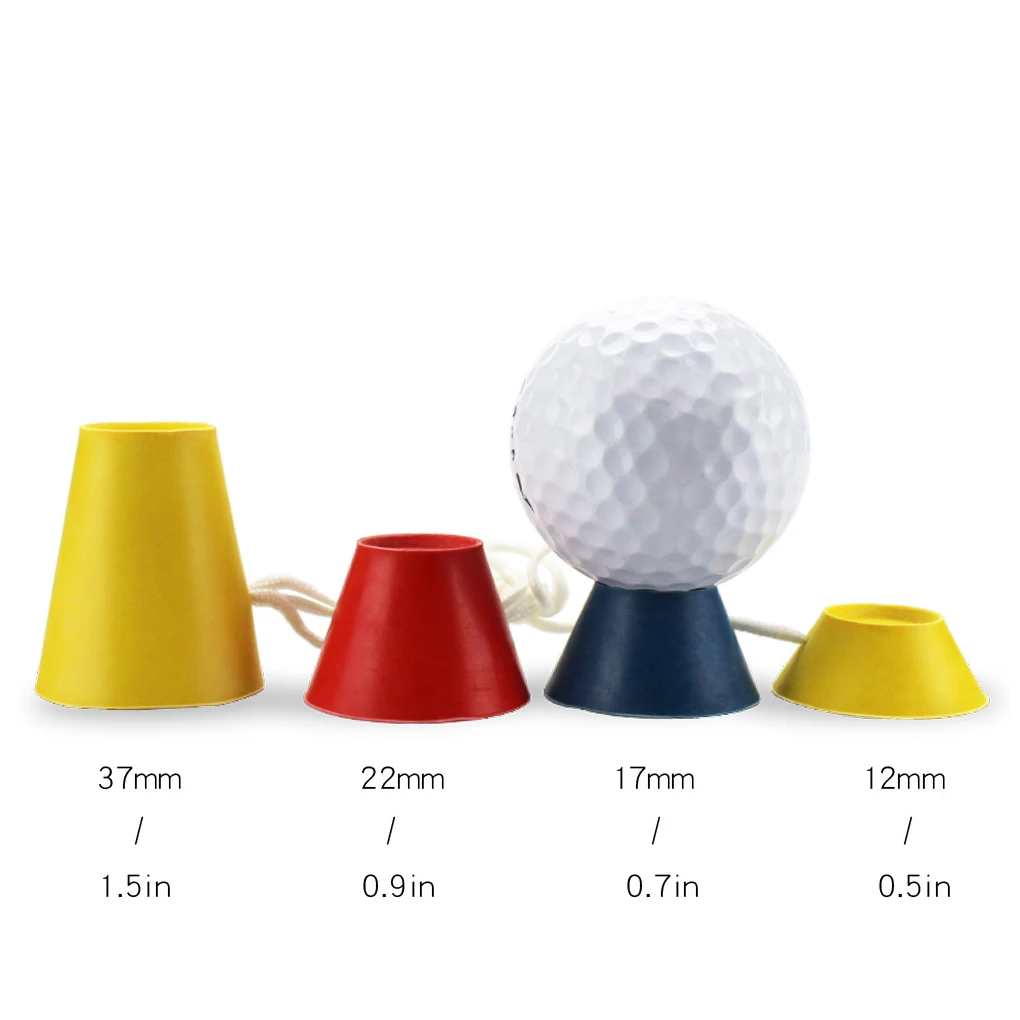 4-In-1 Golf Tees Different Heights Rubber Winter Golf Tees Driver Home Range Ball Training Practice Outdoor Sports Golf Tees