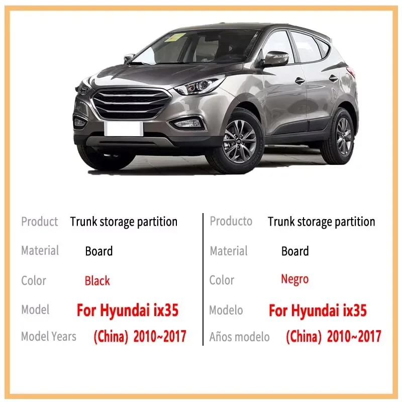 Auto Accessories For Hyundai ix35 2010~2017 MK1 Car Organizer Thickening Trunk Side Partition Trunk Interior Storage Box Parts