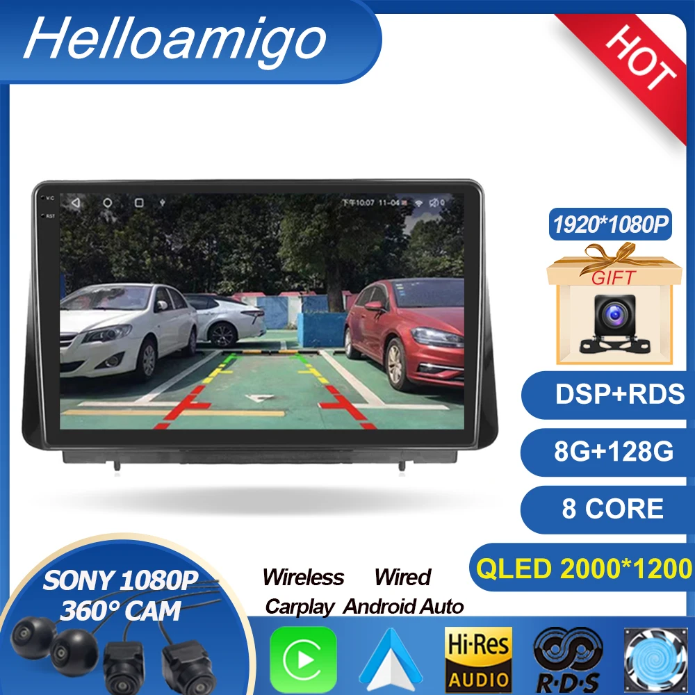 For Ford Focus 2019 2 din Android Car Radio Carplay Multimedia Video Player Autoradio GPS Navigation Stereo