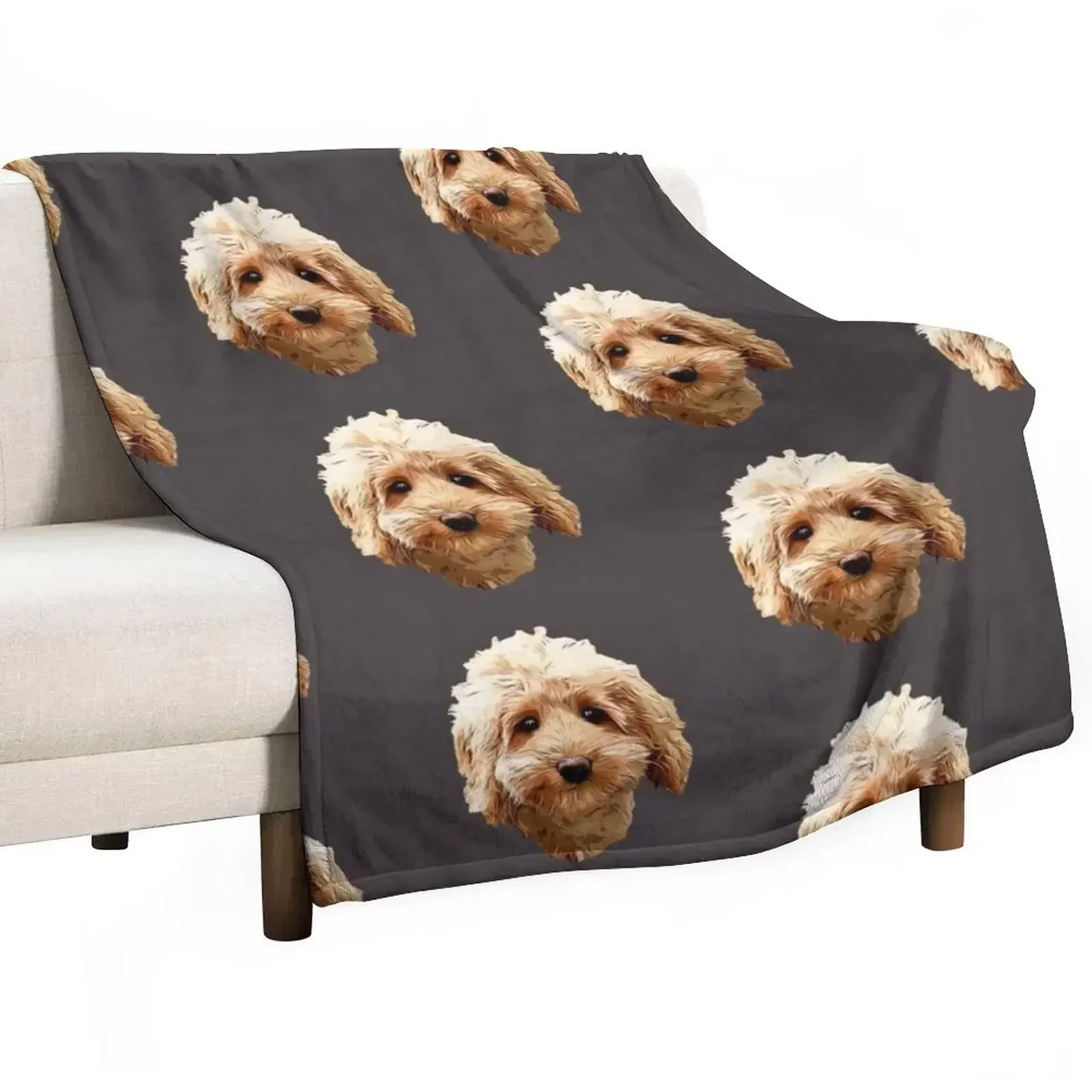Cavapoo Cockapoo Doodle Cuteness Throw Blanket Furrys Warm Sofa Throw Personalized Gift Baby Sofas Blankets