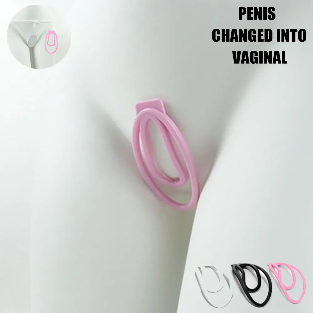 Fufu Clip Male Panty Chastity with Plug Upgrade Panty Chastity Device Male Mimic Female Pussy Training Clip Cock Cage Sexy