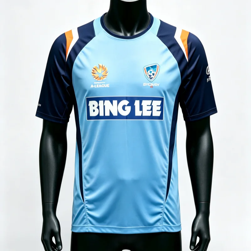 Retro Sydney Football Jersey 3D Printing Quick‑Dry Short Sleeve Australian League Classic Match Fan Soccer Uniform