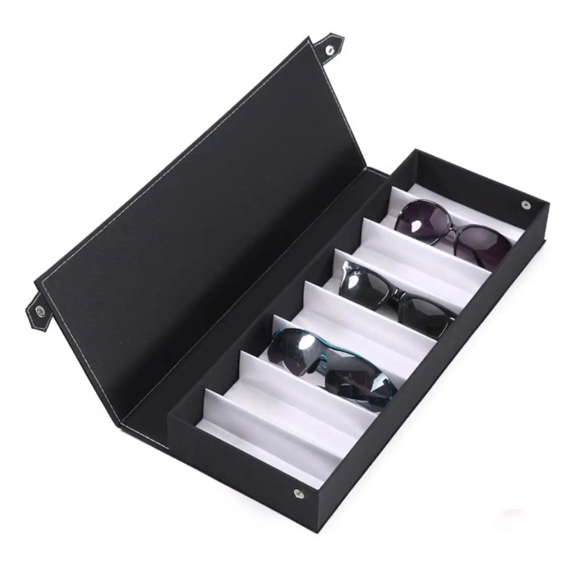 8 Grids Dustproof Glasses Case Organizer Sunglasses Storage Box Watch Bracelet Display Container Jewelry Holder Jewelry Storage