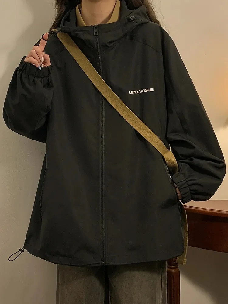 

Женские джинсовые куртки Женское пальто-бомбер Свободный крой Oversize на пуговицах с передним карманом Чистый простой базовый стиль Модная верхняя одежда Длинная