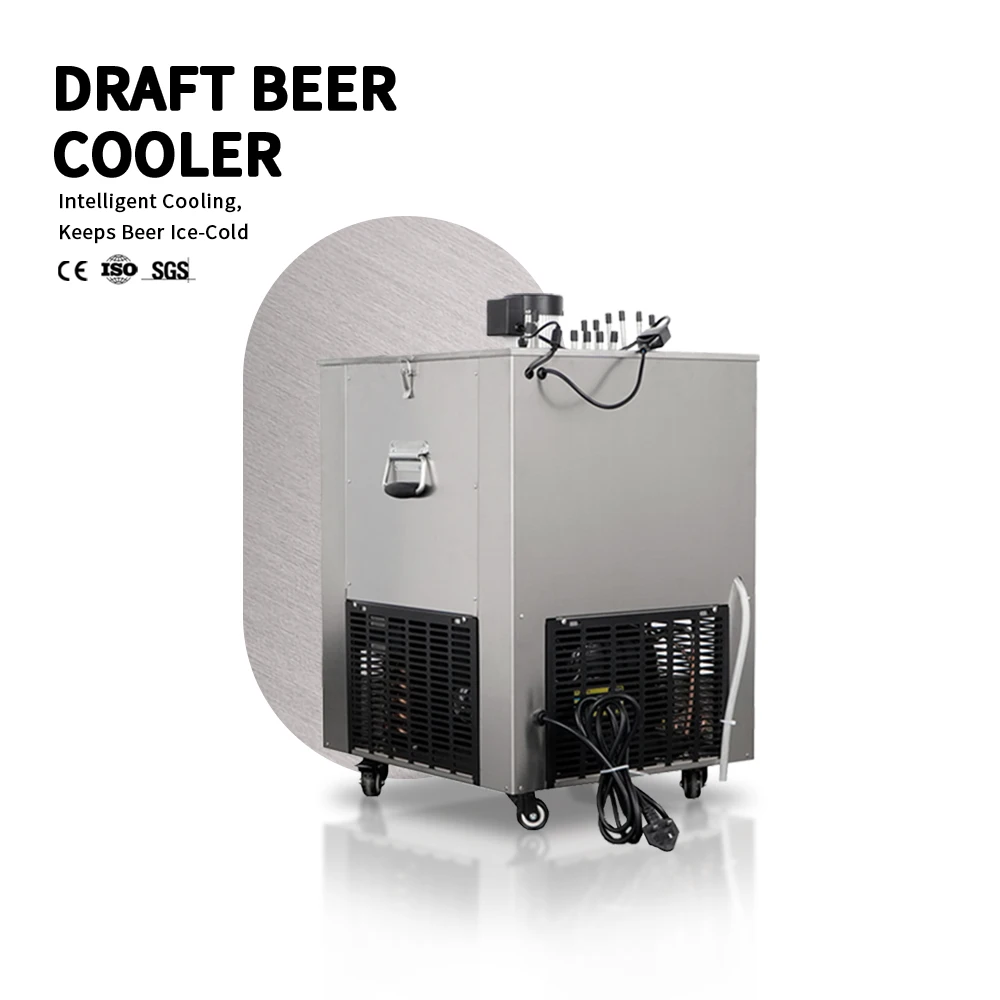 

Bestselling Stainless Steel 6-Coil Electric/Ice 120L/H Draft Beer Chiller Machine 3-5 Food Grade for Bar/Pub