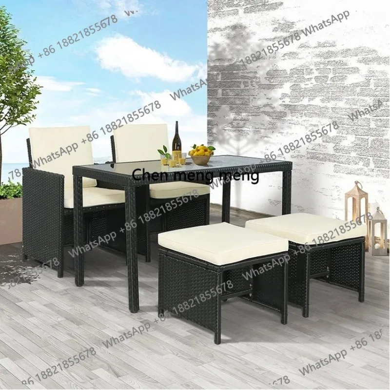 

All Weather Patio Wicker Garden Sofa Outdoor Synthetic Rattan Furniture Set Poland Modern