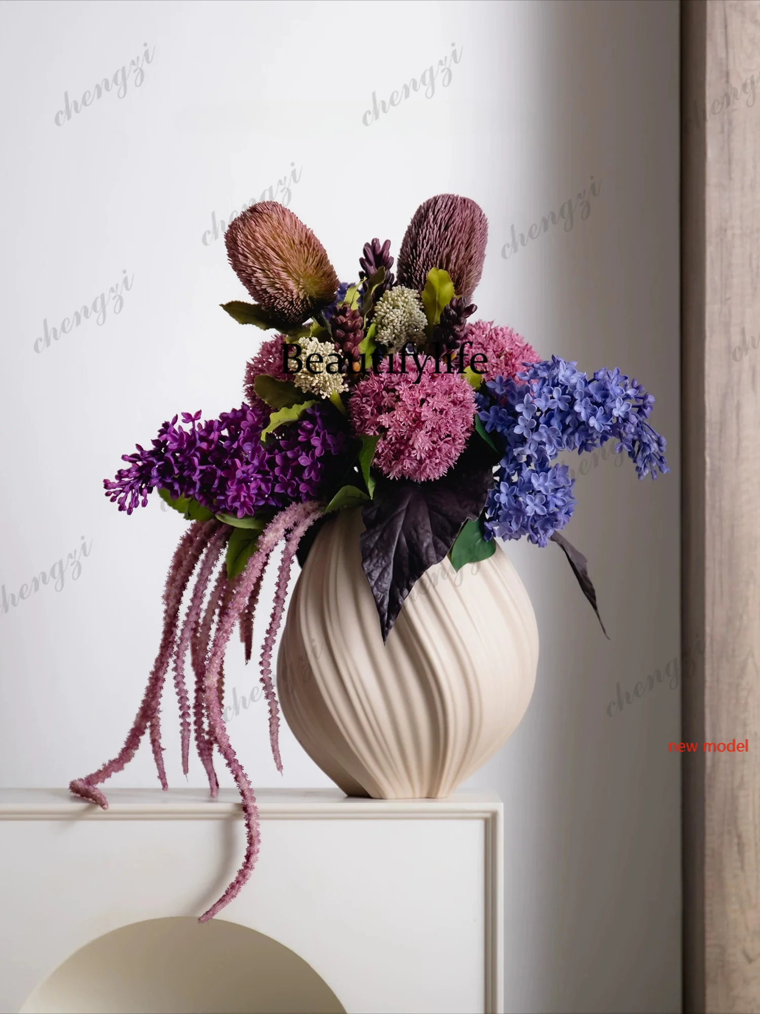 DD182French ceramics, vase, flower arrangement texture flower ware high-grade high-temperature high-density porcelain clay