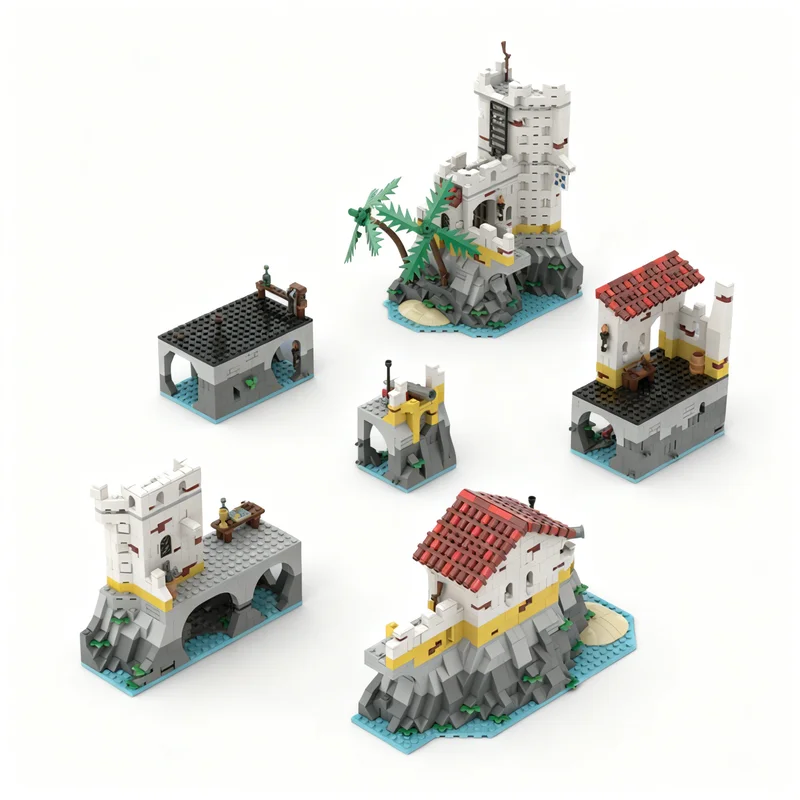 2693pcs MOC Expansion Bundle 2 Eldorado Fortress Pirates Model Building Blocks Christmas Gift Construction Birthday Creative