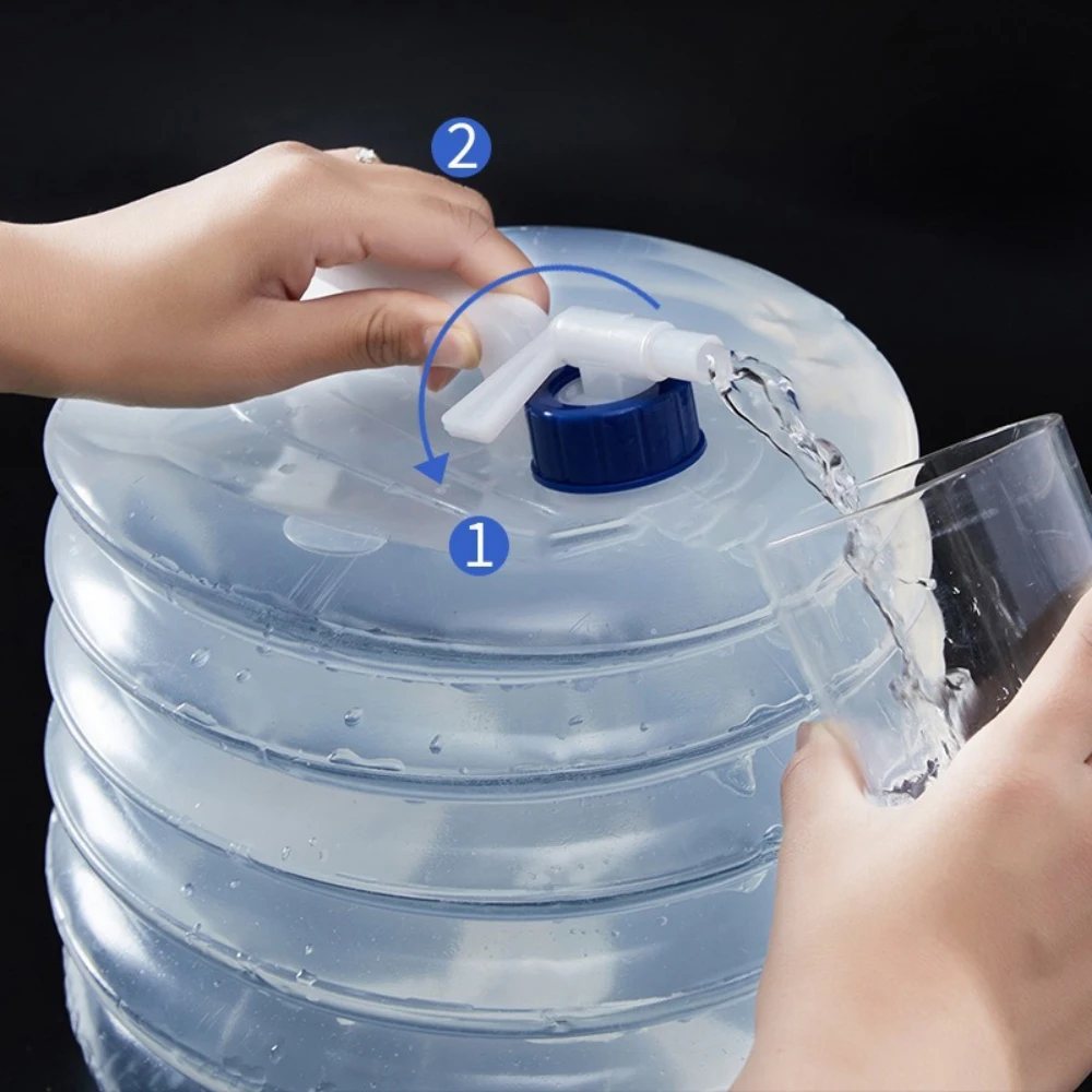 

Collapsible Water Bottle 5L-15L Foldable Camping Pail Outdoor Storage Bag for Water Juice Dispenser Portable Bucket