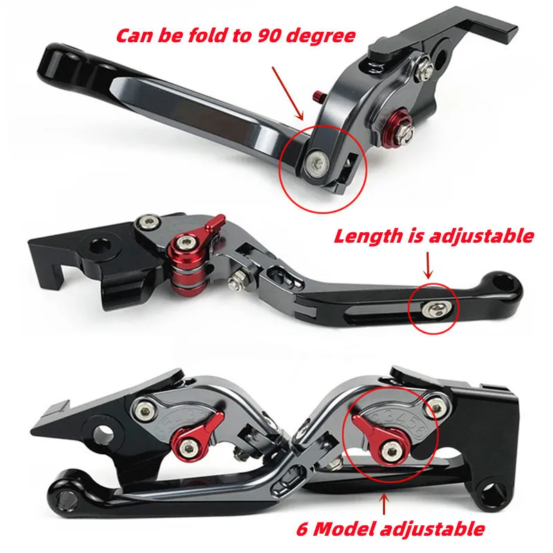 For CFMOTO 675SR-R 500SR VOOM 2024 CNC Adjustable Motorcycle Folding Extendable Brake Clutch Lever Accessories