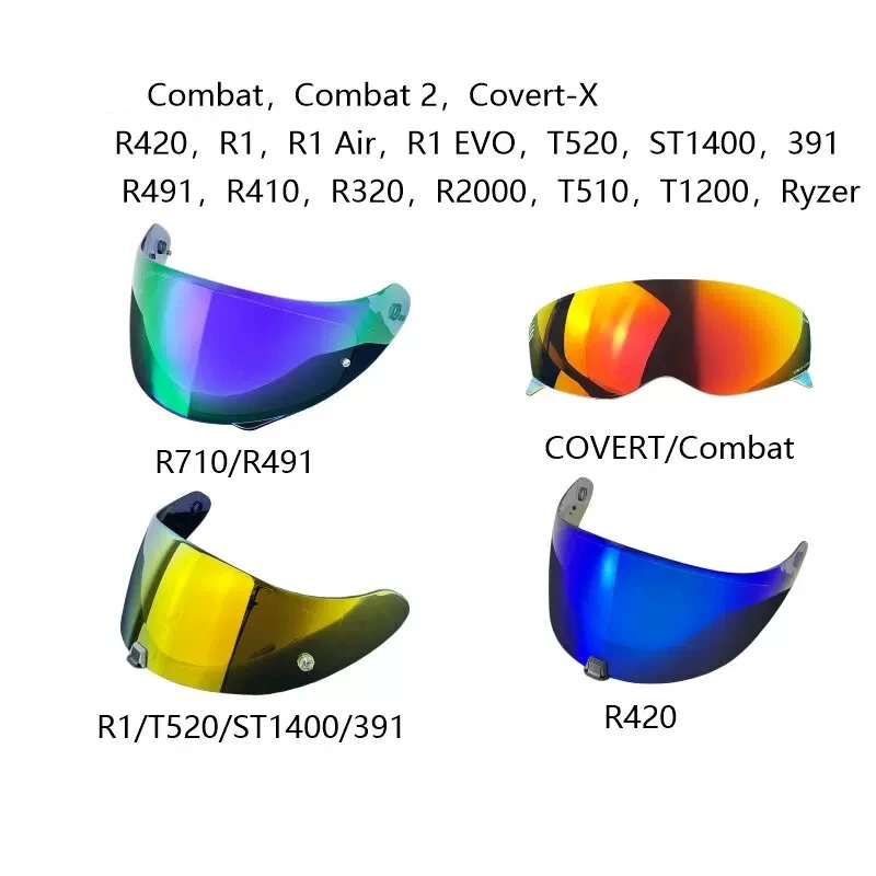 Motorcycle Helmet Visor Compatible with R420 Covert-X/Covert Visera UV Shield Windproof Windshield Moto Helmets Accessories