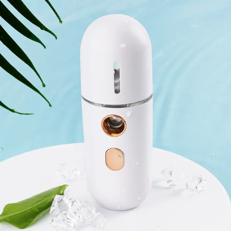 USB Rechargeable Humidifier Mini Face Steamer  Nano Nebulizer Portable Cold Spray Moisturizing Beauty Instruments Skin Care Tool