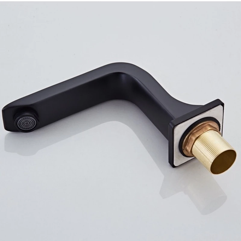 4Pcs/Set Black Brass Bathtub Faucet With Handheld Shower Diverter Pull Out Shower Head Widespread Tub Sink Tap Hot Cold Mixer