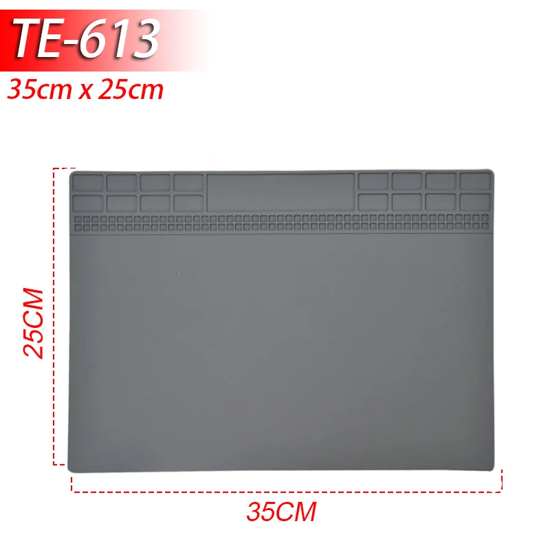 Lötstation-Matte Silikon-Arbeitsmatte Hitzebeständig 932 ° F Antistatische Magnetmatte für Elektronik, Handy, Laptop und Uhrenreparatur