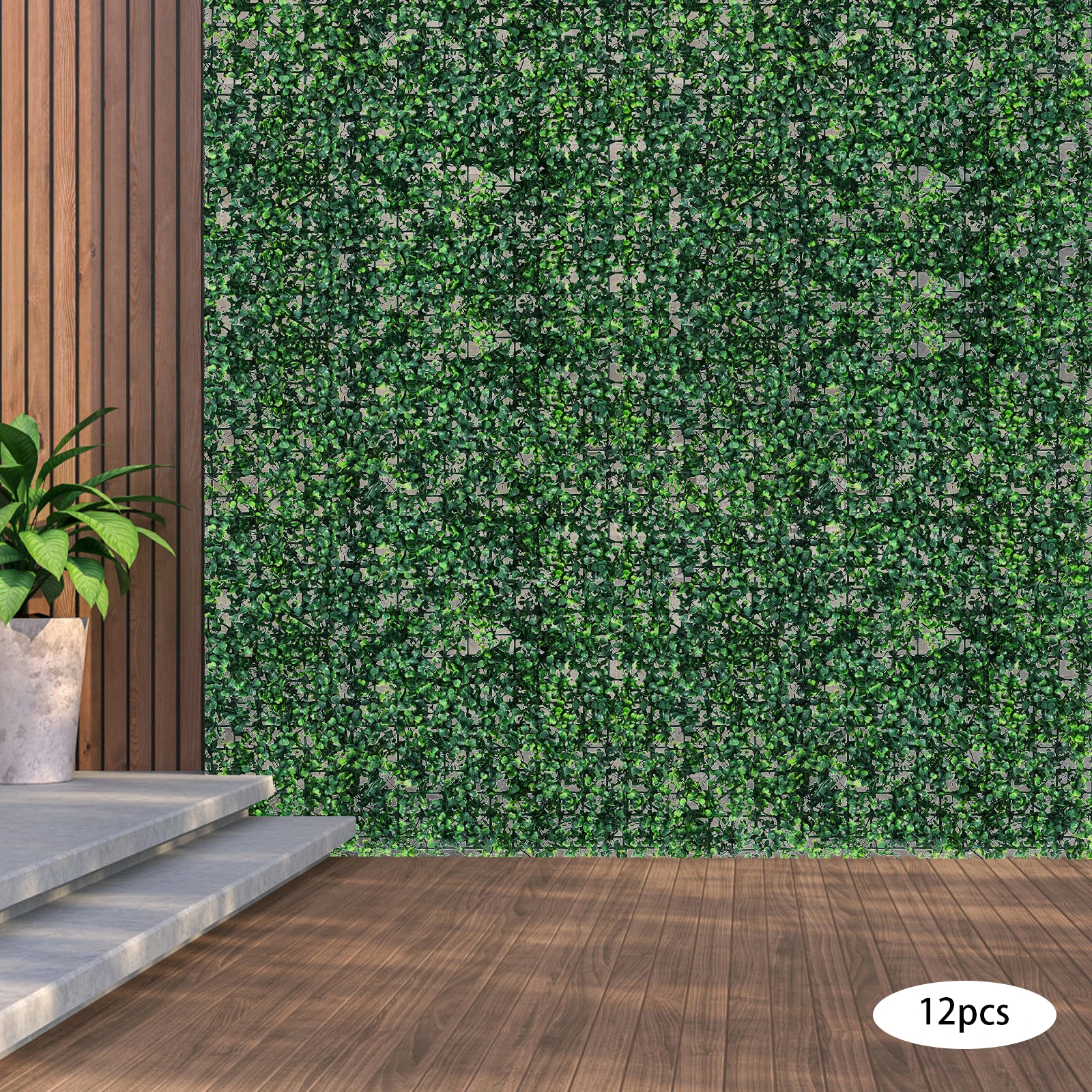 

12 PCS 40x60cm Artificial Plant Wall Panels - 100% PE Material, Realistic&High Density, Easy Installation&Maintenance for Indoor