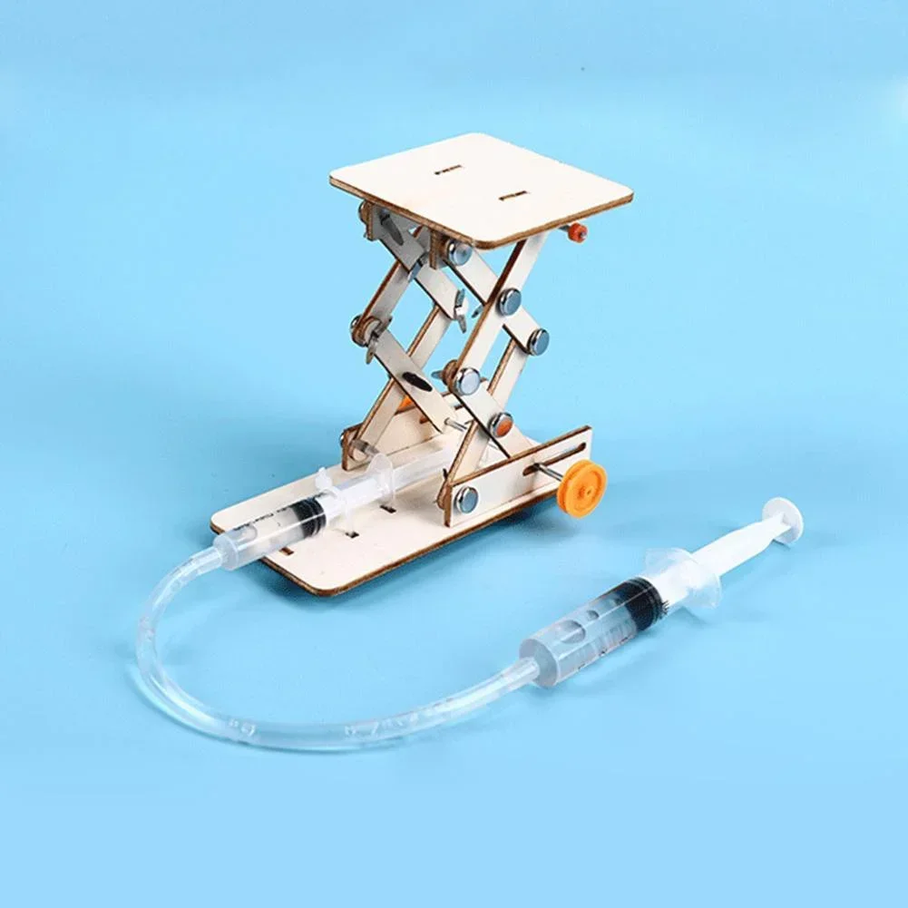 1Set Kids DIY Science Toys Hydraulic Lift Table Model Educational Scientific Experiment Kit for Physics School Projects