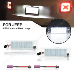 2pcs LED License Plate Light For Jeep Renegade 2015 2016 2017 2018 2019 2020 2021 2022 2023 2024 2025 Canbus Error Free