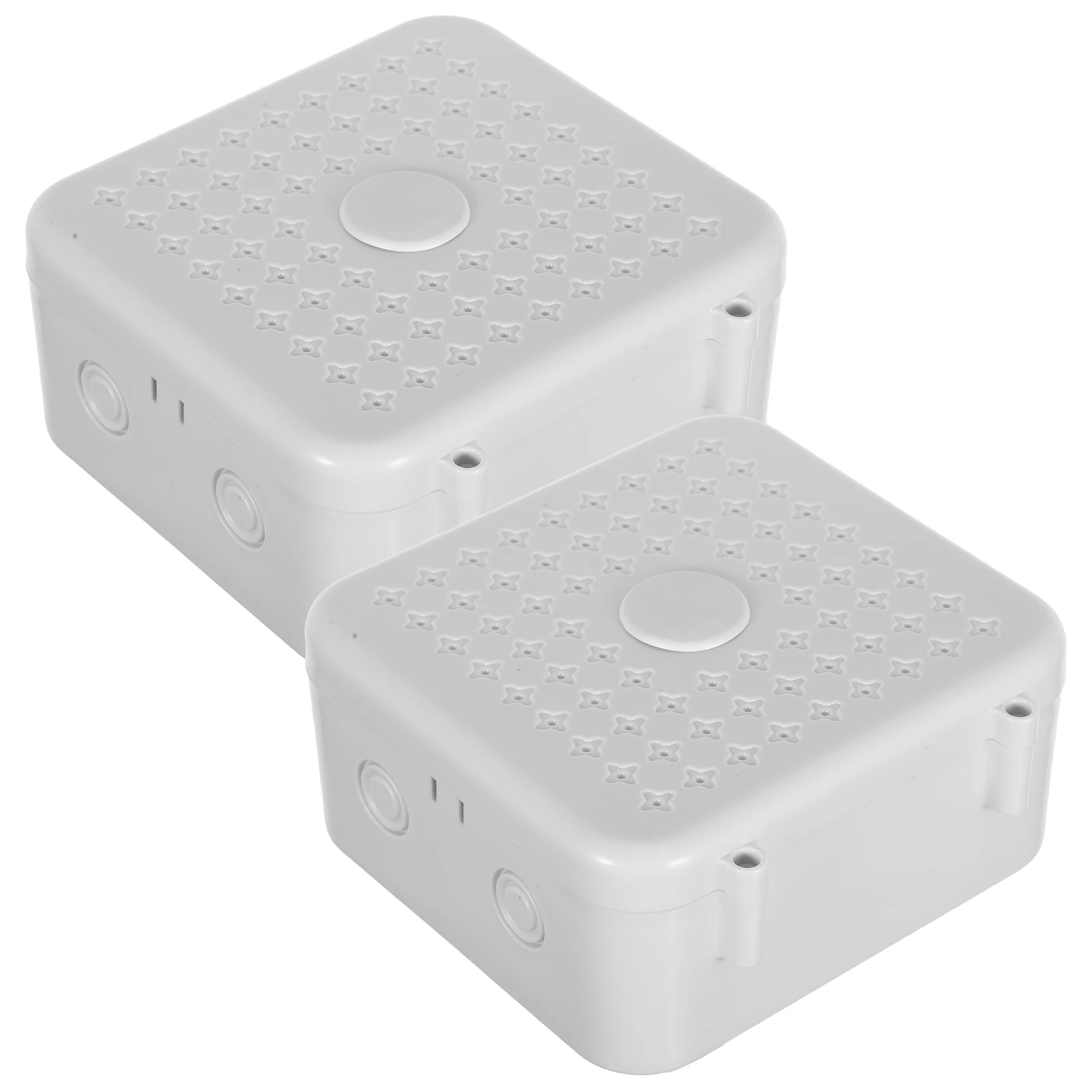 

2pcs Power Junction Camera Wire Organizer Plastic Electrical Enclosure Cable Storage Rainproof Universal Waterproof Security