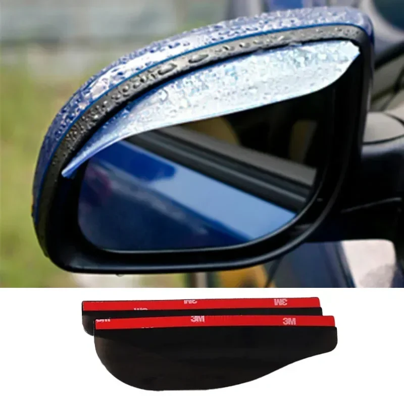 2pcs Car Rearview Mirror Rain Shield Transparent PVC Rain-proof Cover Auto External Decor Parts Rear View Side Mirror Rain Brow