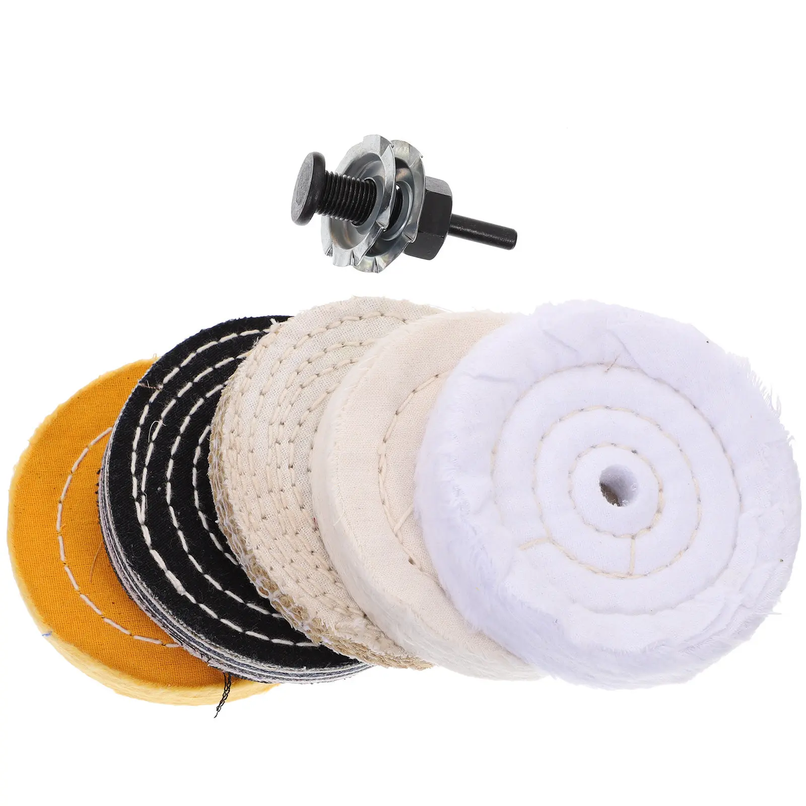 1Set Premium Cotton Sisal Polishing Wheel Kit for Drill Buffing Pad Car Detailing Boat Waxing Metal Glass Stainless Steel Repair