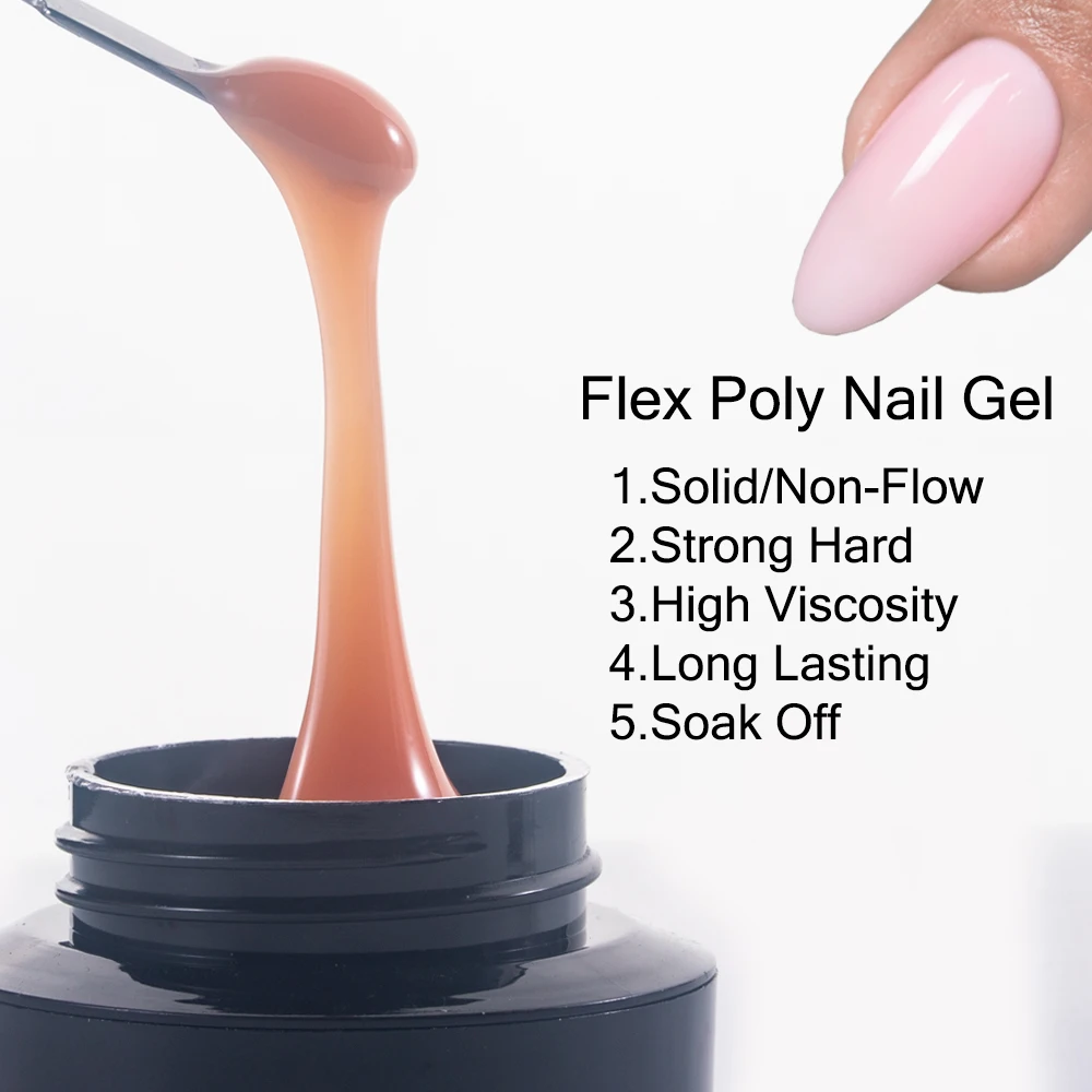 KODIES GEL Solid Poly Nail Gel for Extensions 30ml Semi Permanent UV Nude White Constructor Gel Nail Polish Flex Builder Varnish