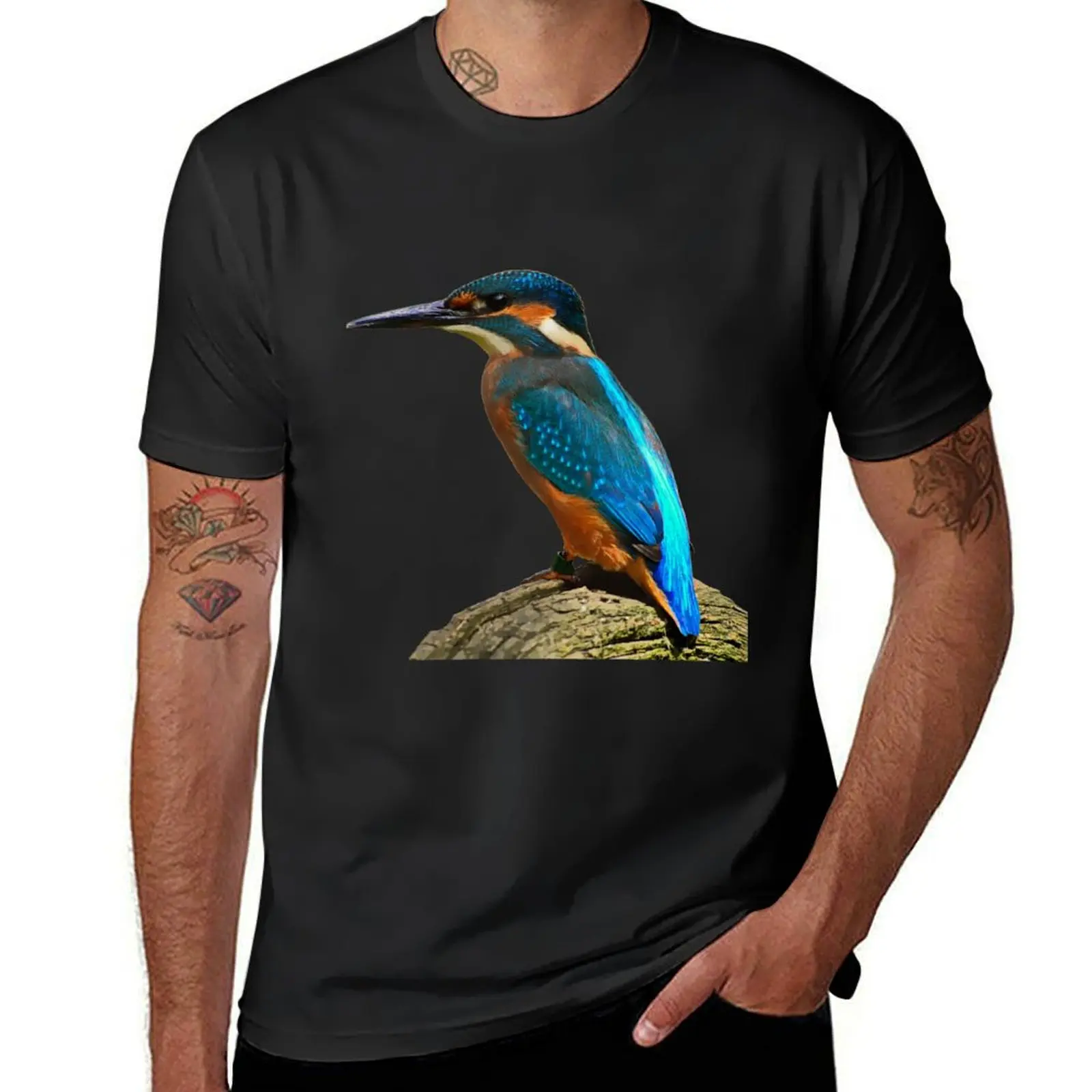 kingfisher T-Shirt vintage customs design your own t shirts for men cotton