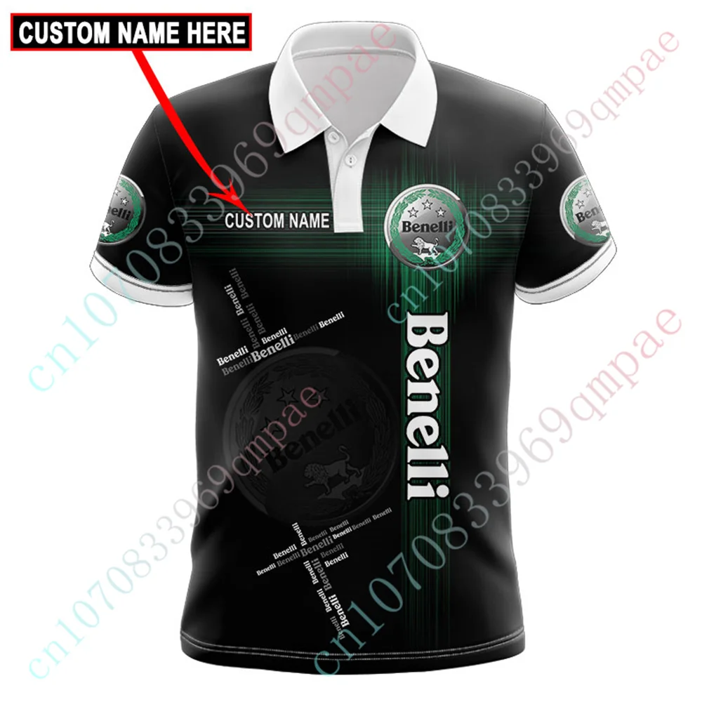 Benelli Polo Shirts And Blouses Casual Golf Wear Harajuku Short Sleeve Unisex Clothing Anime T Shirt For Men Custom Logo