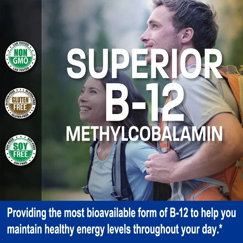 Methyl B-12 500mcg Vitamin B12 Capsules Energy Metabolism Nervous System Blood Cell Care Anxiety & Irritation Relief Supplement