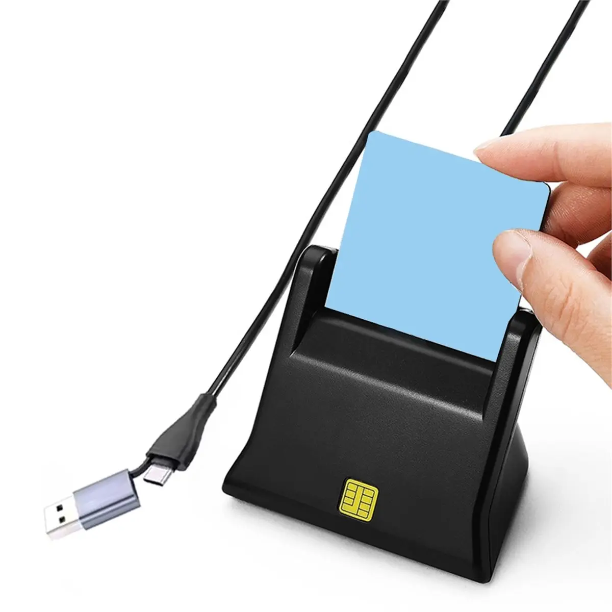 A86G NEW Smart Card Reader SIM Phone ID Card Chip Card Bank Card Reader (A+C Port)