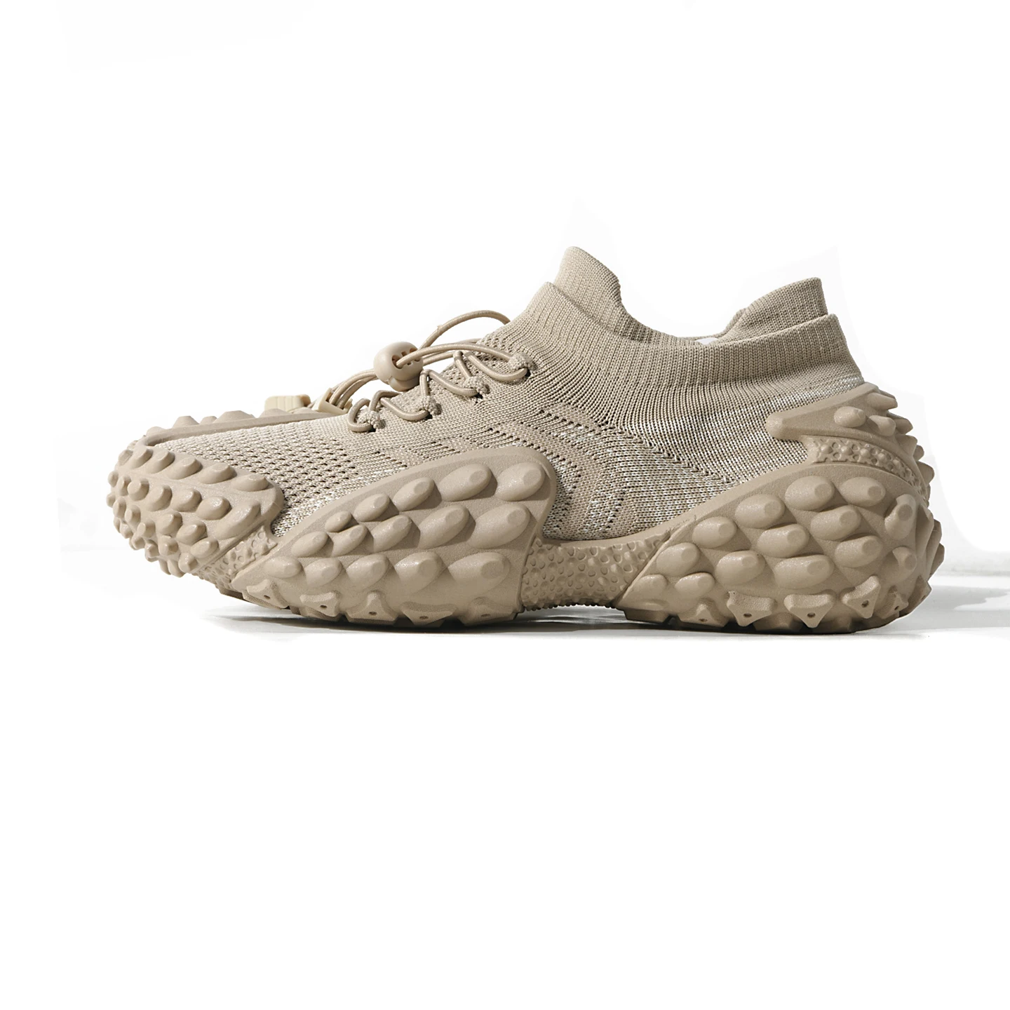 Outdoor Sport Shoes Ugly Cute Mesh One-Piece Men's Breathable Net Cloth Shoes Anti-Slip Wear-Resistant Thick Bottom Summer