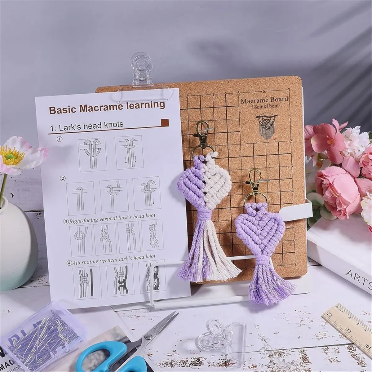 a91p]-8x8in-macrame-board-and-50pcs-pins-with-adjustable-stand-weaving-tool-supplies-for-braiding-cording-bracelet