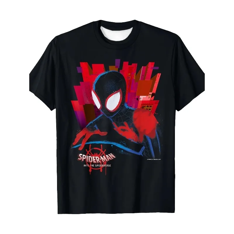 

Летняя футболка с изображением Человека-паука Marvel для мальчиков, детей, семьи, отца и сына, повседневная свободная футболка большого размера для девочек и женщин с 3D принтом