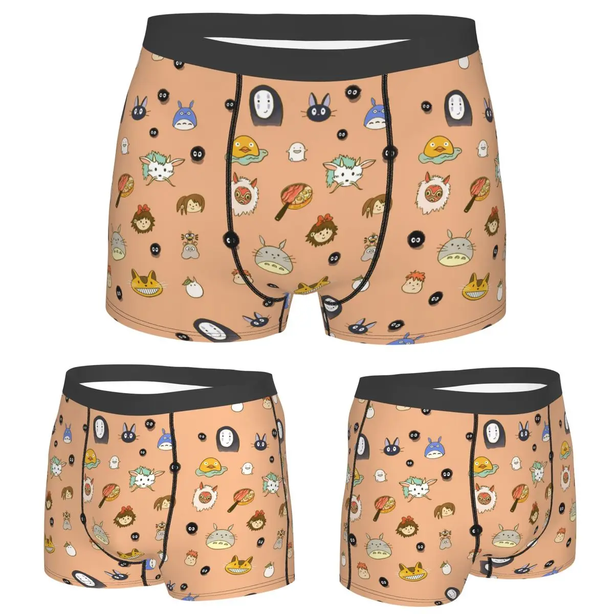 

Boxer Underpants Shorts Soot Studio Ghibli Panties Male Ventilate Underwear for Homme Man Boyfriend Gift