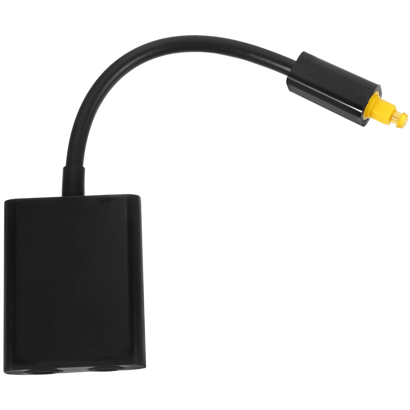 

1X2 Optical Audio Splitter One Input To Two Outputs Gold Plated Non-Magnetic Shell Durable Plug Protection Black