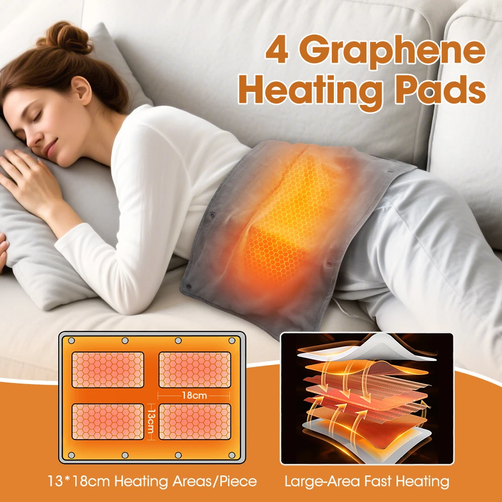 

New Graphene Quick Heating Warm Pad USB Adjustable Temperature Office Home Warming Handbags Far Infrared Heating Hand Warmer