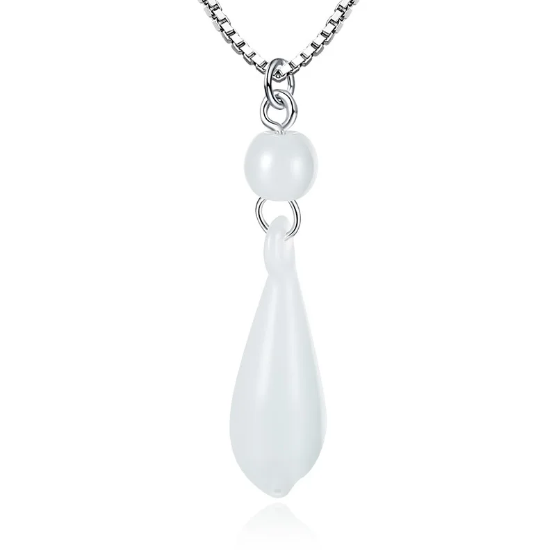 

925 Sterling Silver Necklace Elegant Magnolia Pendant Ladies Stylish Minimalist Birthday Party Anniversary Jewelry Gift