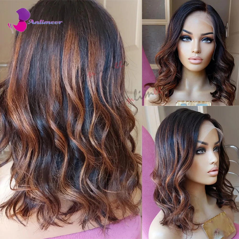 Ombre Ginger Human Hair Lace Front Wigs Dark Copper Wig Frontal WIgs Human Hair  13x6 360 Wig Human Hair Full Lace Wig for WOmen