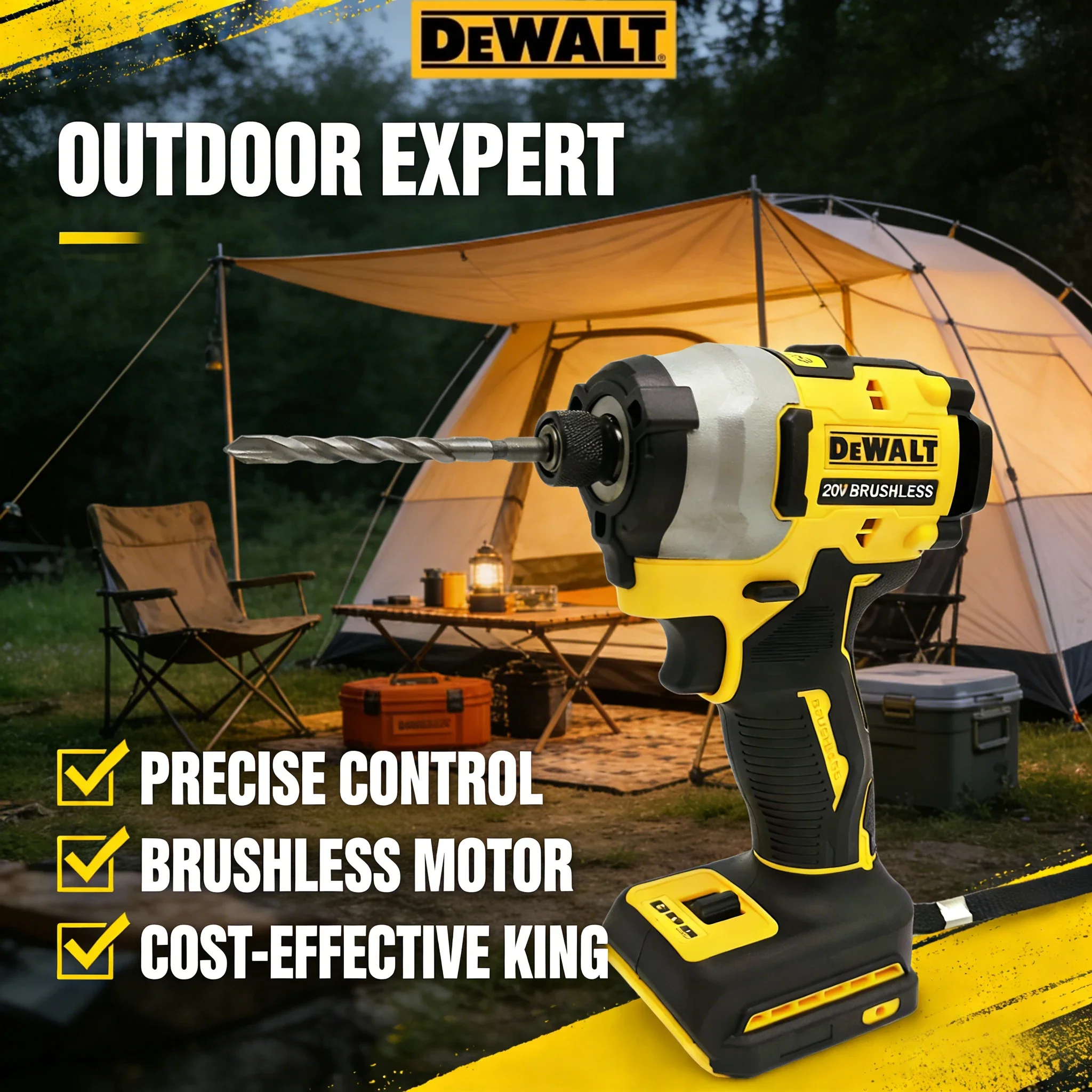 DEWALT DCFNEW850 20V Brushless Cordless Impact Driver, High‑Torque Rechargeable Electric Screwdriver Power Tool - view 6