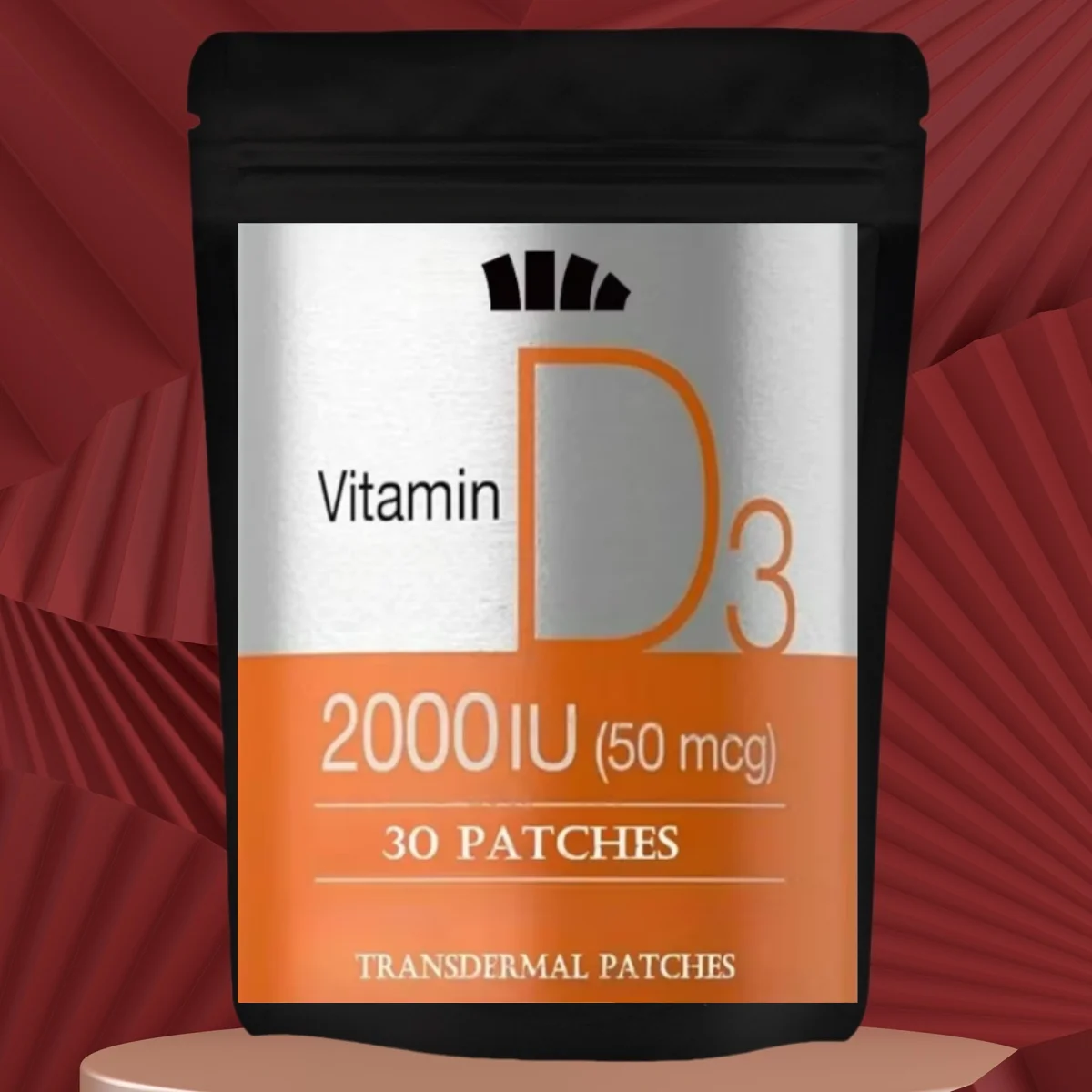 30 Patches Vitamin D3 2000iu Transdermal Patchesfor Supporting Cardiovascular Health, Strong Bones & Muscle Function