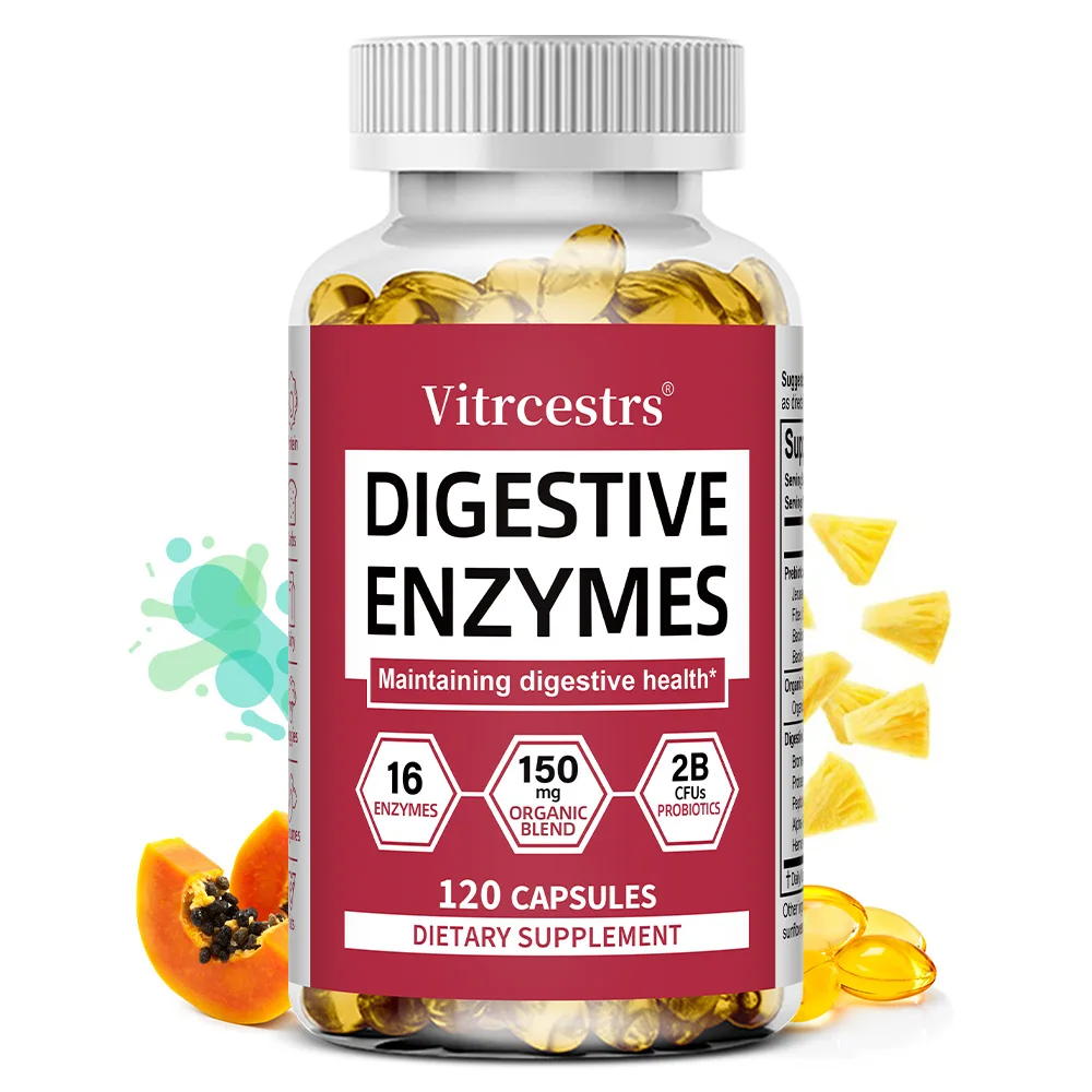 Digestive Enzymes for Gut Health - Probiotic Multi Enzymes with Prebiotics and Probiotics for Women and Men for Digestive Health