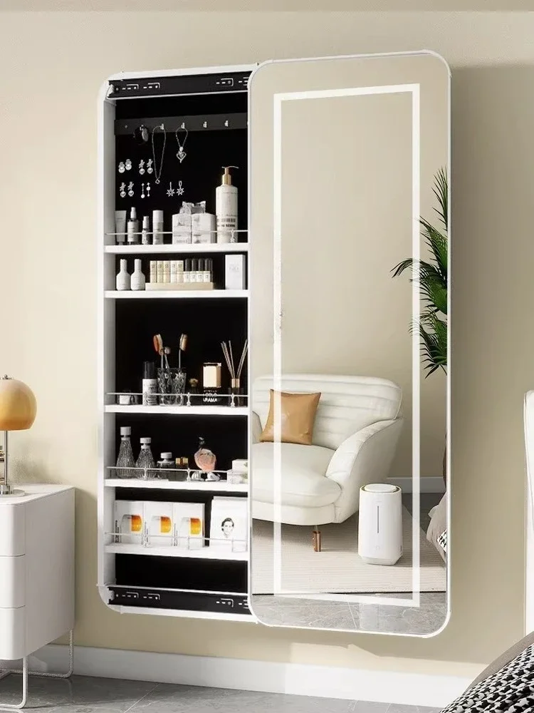 

Hidden push-pull full-body mirror, jewelry storage, dressing mirror, cabinet, integrated full-length mirror FT