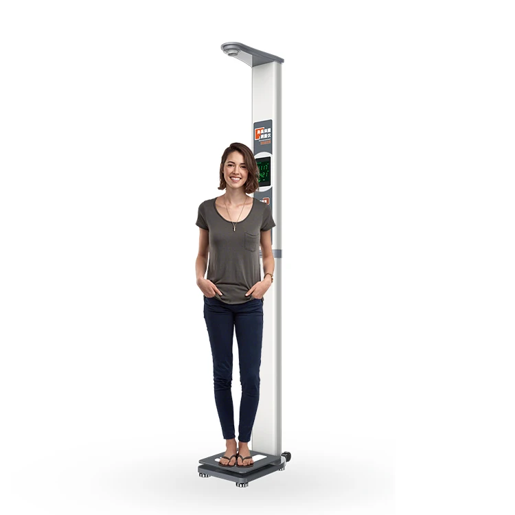 

Smart Ultrasonic Electronic Weight and Height Scale for Hospitals and Clinics Steel Material with LED Display
