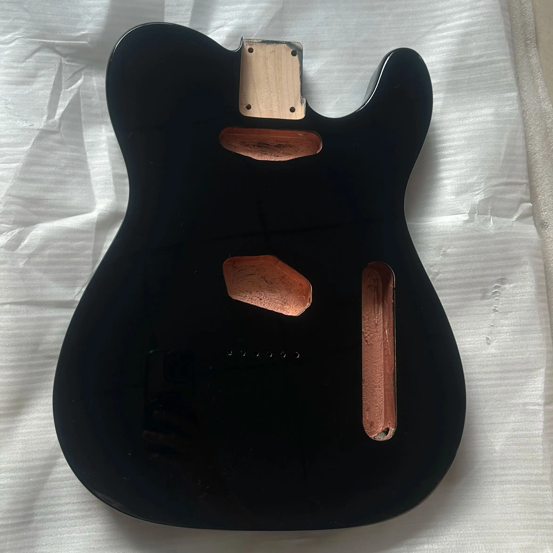 Alder Wood Guitar Body Gloss Finished, Handmade Orange Color, Custom Eectric Guitar Barrel Replacement, High Quality, 5.56cm