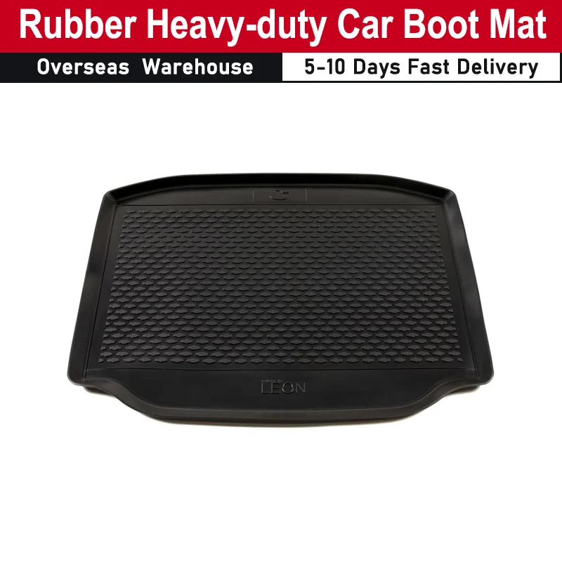 Heavy-duty Car Boot Mat for Seat LEON Hatchback (2012-) 100% Rubber Tear and Water Resistant Non Slip Easy to Clean Car Boot Mat