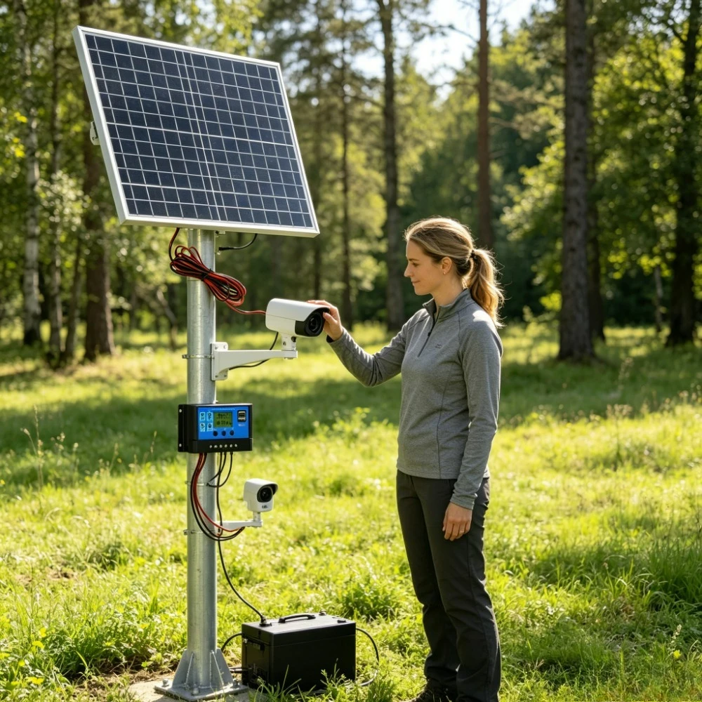 12W Portable Solar Panel Monocrystalline Aluminum Frame Kit Equipped with 12V Solar Controller Outdoor Solar Charging Power