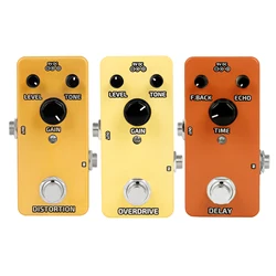 Guitar Pedal Effect Overdrive Distortion Delay Effect Pedal Metal Mini Pedal Effect for Electric Guitar Bass Parts & Accessories